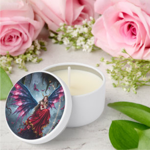 Dark Fantasy Fairy Queen with Butterfly Wings Mini Candle Favors