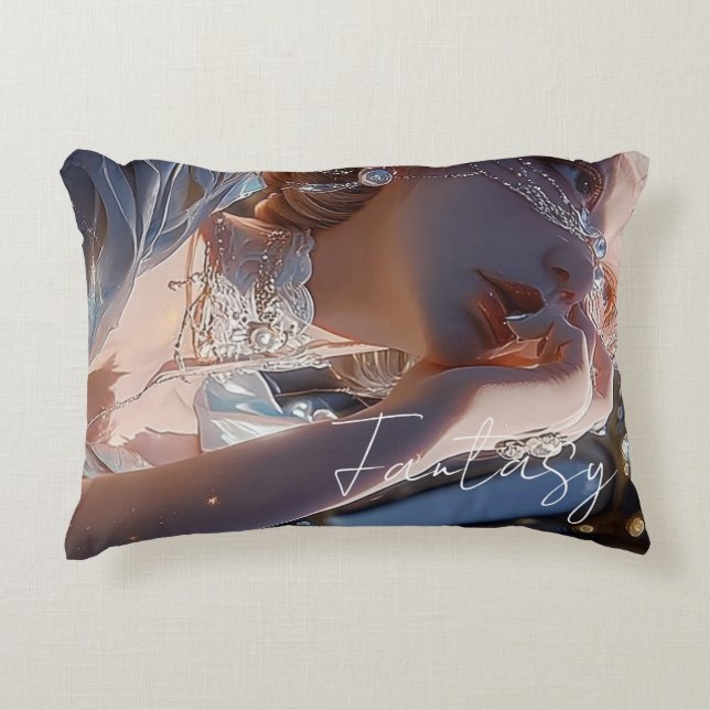 Dark fantasy girl / Aesthetic Accent Pillow (Front)