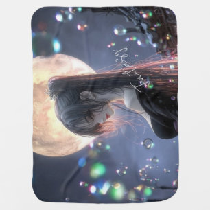 Dark fantasy girl / Aesthetic Baby Blanket