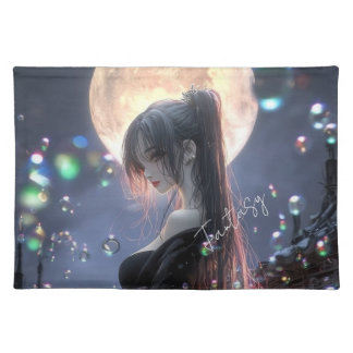 Dark fantasy girl / Aesthetic Cloth Placemat