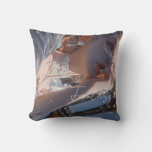 Dark fantasy girl / Aesthetic Outdoor Pillow (Front)
