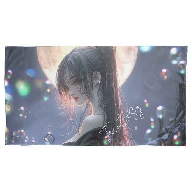 Dark fantasy girl / Aesthetic Pillow Case (Front)