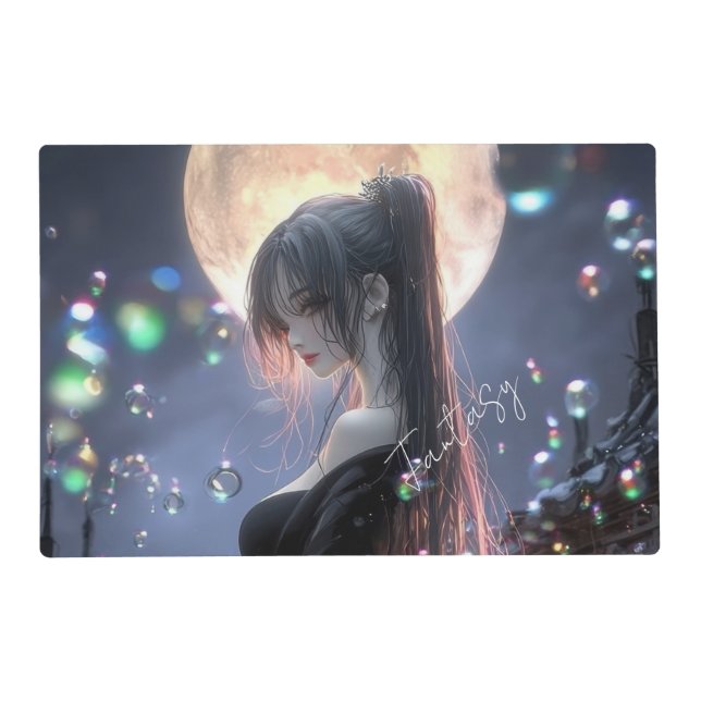 Dark fantasy girl / Aesthetic Placemat (Front)