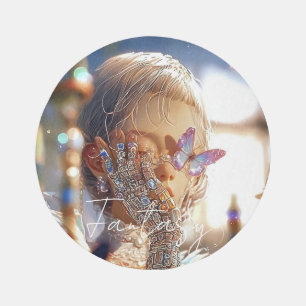 Dark Fantasy Girl -  Downtown Aesthetic Outdoor Rug