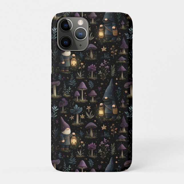 Dark Fantasy Gnome and Mushroom Pattern Case-Mate iPhone Case (Back)