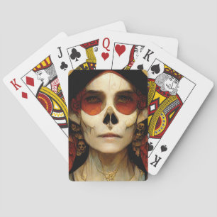 Dark Fantasy Gothic Skull Woman 2 Poker Cards