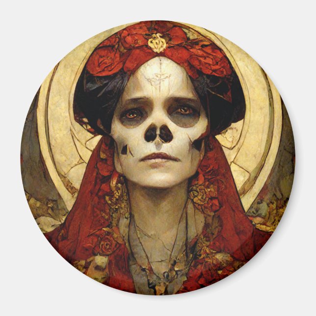 Dark Fantasy Gothic Skull Woman 3 Magnet (Front)