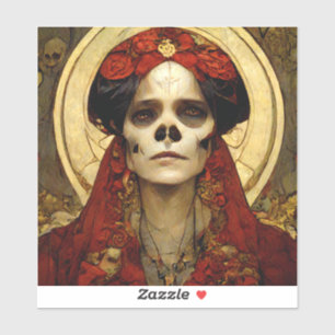 Dark Fantasy Gothic Skull Woman 3 Sticker