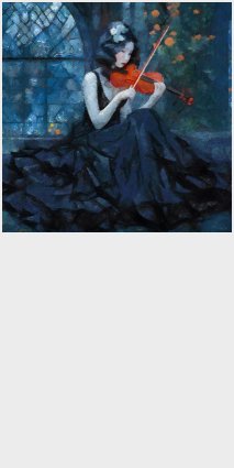 Dark Fantasy Gothic Violinist in Moonlit Garden