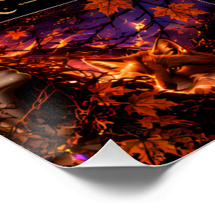 Dark Fantasy Gothic Witch & Halloween PFoam Boards Poster