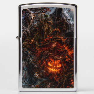 Dark Fantasy Gothic Witch & Halloween Tapestry Zippo Lighter