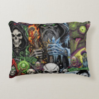 Dark Fantasy Horror Collage Throw Pillow | Sorcere
