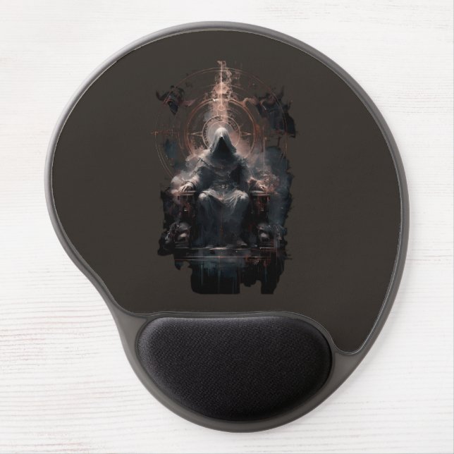 Dark Fantasy Occult Wizard Gaming Mousepad (Front)