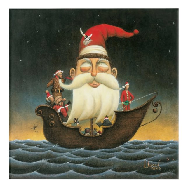 Dark Fantasy Santa Pirate Canvas Art (Front)