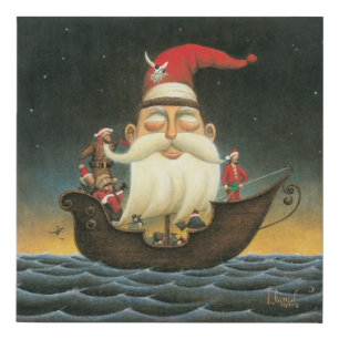 Dark Fantasy Santa Pirate Canvas Art