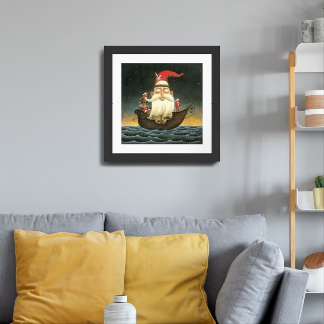 Dark Fantasy Santa Pirate Canvas Art Framed Art (Living Room 3)
