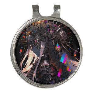 Dark Fantasy Skull Crown Queen Anime Girl Golf Hat Clip