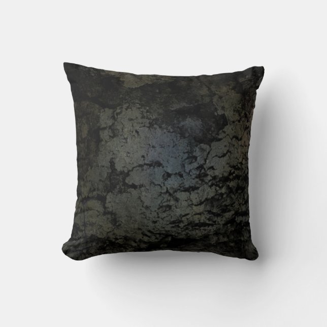 Dark Faux Cement Industrial Style  Throw Pillow (Front)