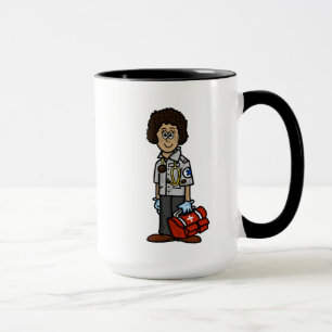 Dark Female EMS Personalized Name Mug