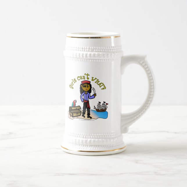 Dark Female Pirate Beer Stein (Right)