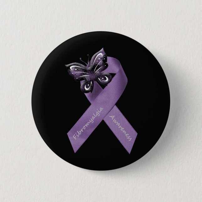 Dark Fibromyalgia Button (Front)