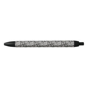Dark Floral Black Grey Roses Aesthetic Pen