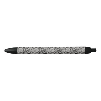 Dark Floral Black Grey Roses Aesthetic Pen
