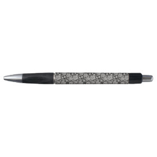 Dark Floral Black Grey Roses Aesthetic Pen