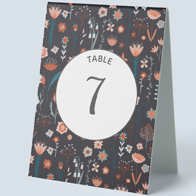 Dark Floral Boho Table Tent (Creator Uploaded)