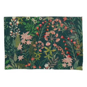 Dark Floral Botanical Seamless Pattern Pillow Case