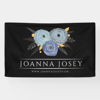 Dark Floral Bouquet Business Promotional Banner by Pip_Gerard at Zazzle