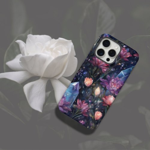 Dark Floral Crystal  iPhone 15 Pro Max Case