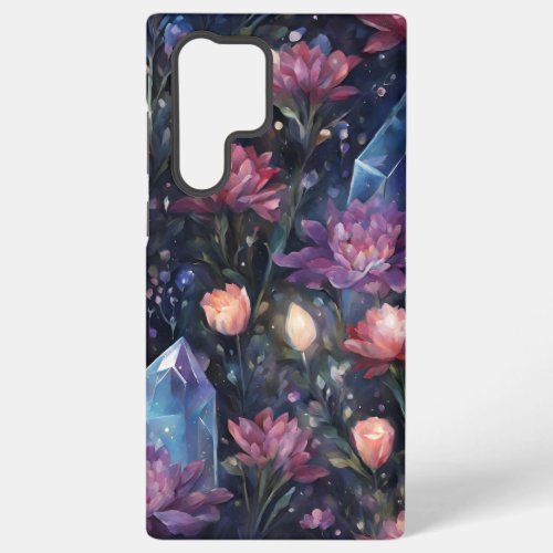 Dark Floral Crystal  Samsung Galaxy S22 Ultra Case