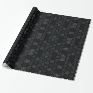 Dark Floral Damask Wrapping Paper