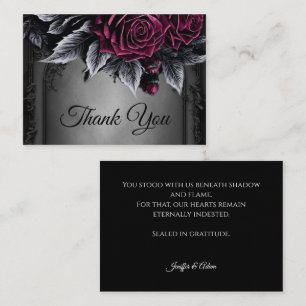 Dark Floral Gothic AlternativeHalloween wedding Note Card