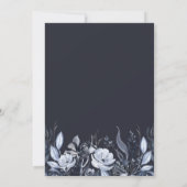 Dark Floral | Modern Watercolor Couples Shower Invitation (Back)