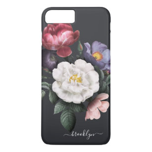 Dark Floral on Black   Signature iPhone 8 Plus/7 Plus Case