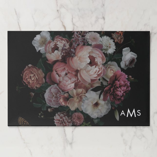 Dark Floral Placemat (Front)