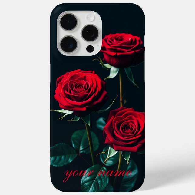  Dark Floral Rose Case-Mate iPhone Case (Back)
