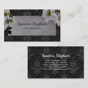 Dark Floral Vintage Goth Business Card