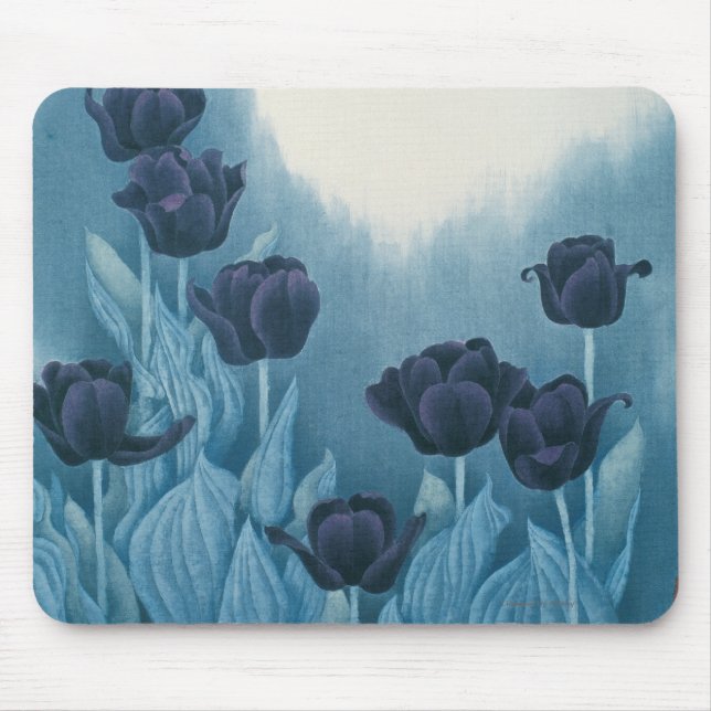 Dark Flowers Mouse Pad (Front)