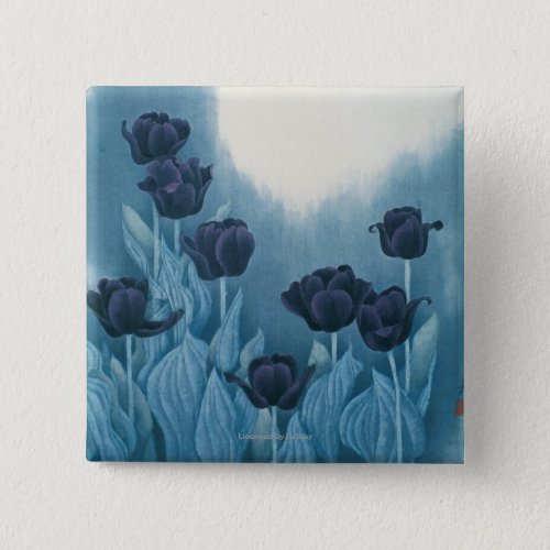 Dark Flowers Pinback Button