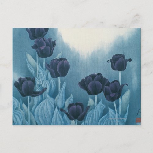 Dark Flowers Postcard