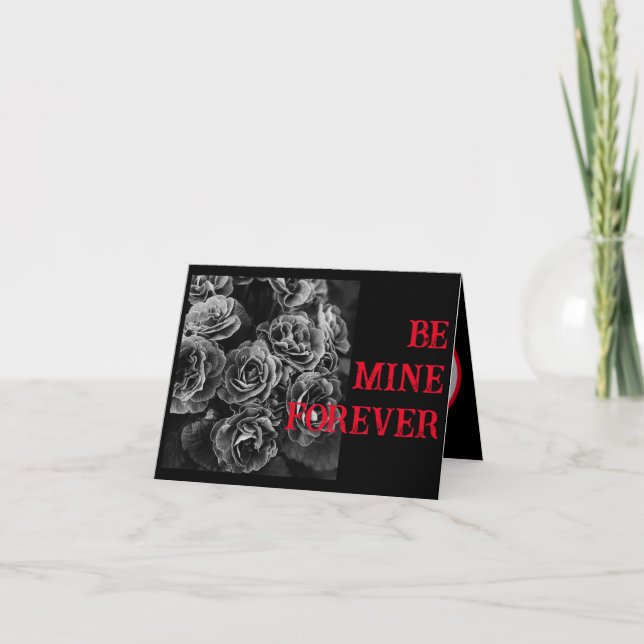Dark Flowers Valentine Card (Front)