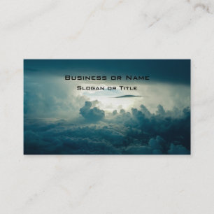 Dark Fluffy Clouds Aerial View Business Card
