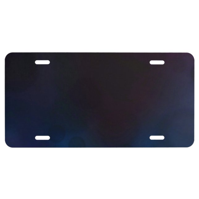 Dark Fog Background - Blue License Plate (Front)