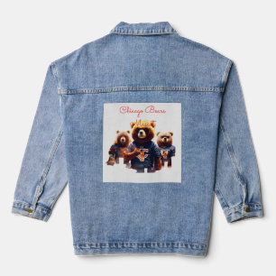 Dark Forest Chicago Bears Mascot – Evil Football Denim Jacket