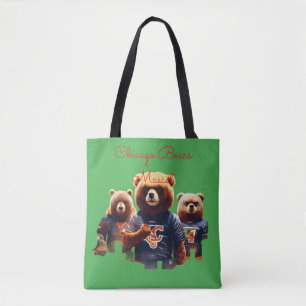 Dark Forest Chicago Bears Mascot – Evil Football Tote Bag