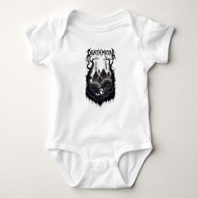 Dark Forest Death Metal Baby Bodysuit (Front)