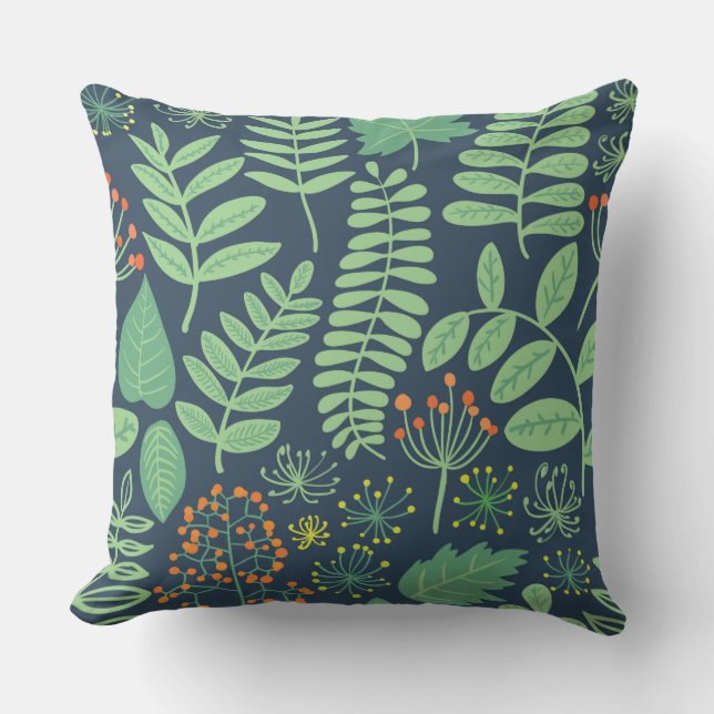Dark Forest Design Outdoor Pillow (Front)